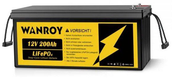 Wanroy Powerstation mit 600W + LiFePO4 12V 200Ah Akku für 450€ (statt 550€)