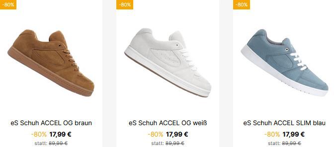 Geomix:  80% es Sneaker Sale + VSK Frei   z.B. Accel OG Sneaker für 18€ (statt 72€)