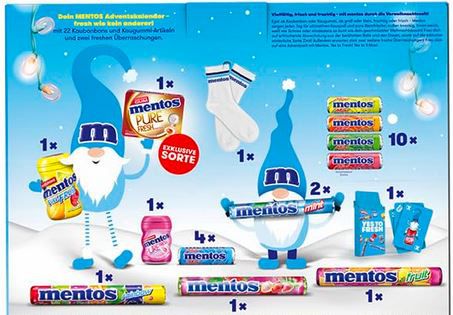 Mentos Adventskalender 2024, 444g für 25,99€ (statt 33€)