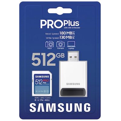 Samsung PRO Plus SD-Karte mit 512 GB für 36,30€ (statt 48€)