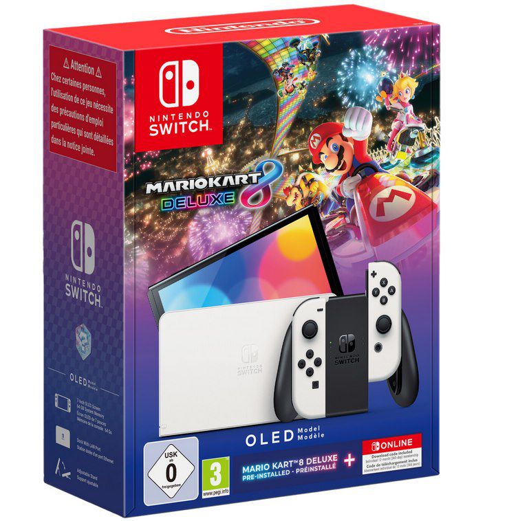 🎮 Nintendo Switch OLED inkl. Mario Kart 8 Deluxe + 1 Jahr Nintendo online für 293,96€ (statt 330€)