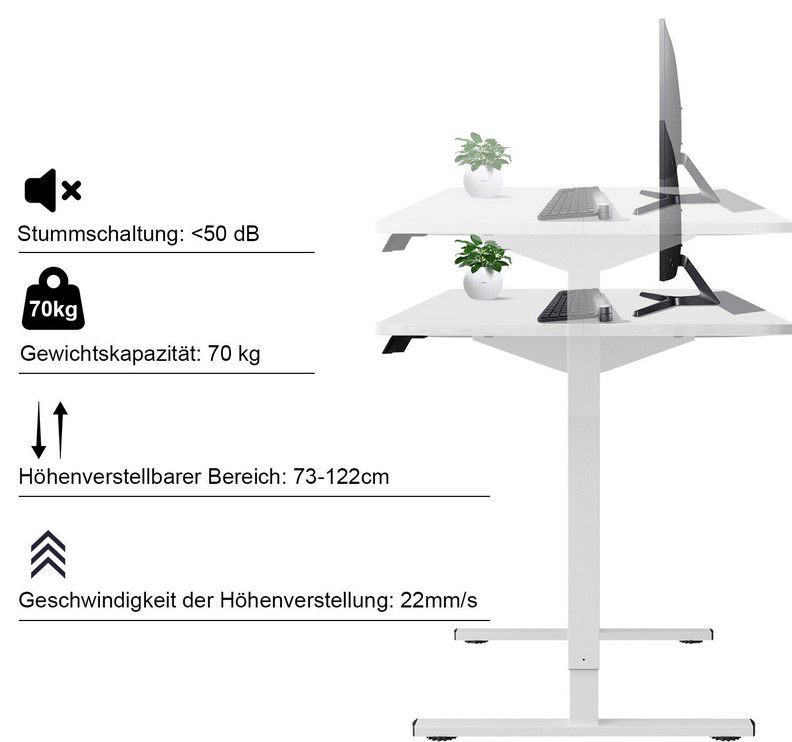 Flamaker elektrisch Höhenverstellbarer Schreibtisch Memory für 79,99€ (statt 99€)