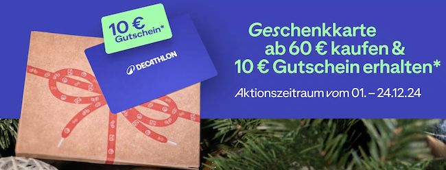 Decathlon: 60€ Gutschein kaufen + 10€ E Gutschein GRATIS dazu