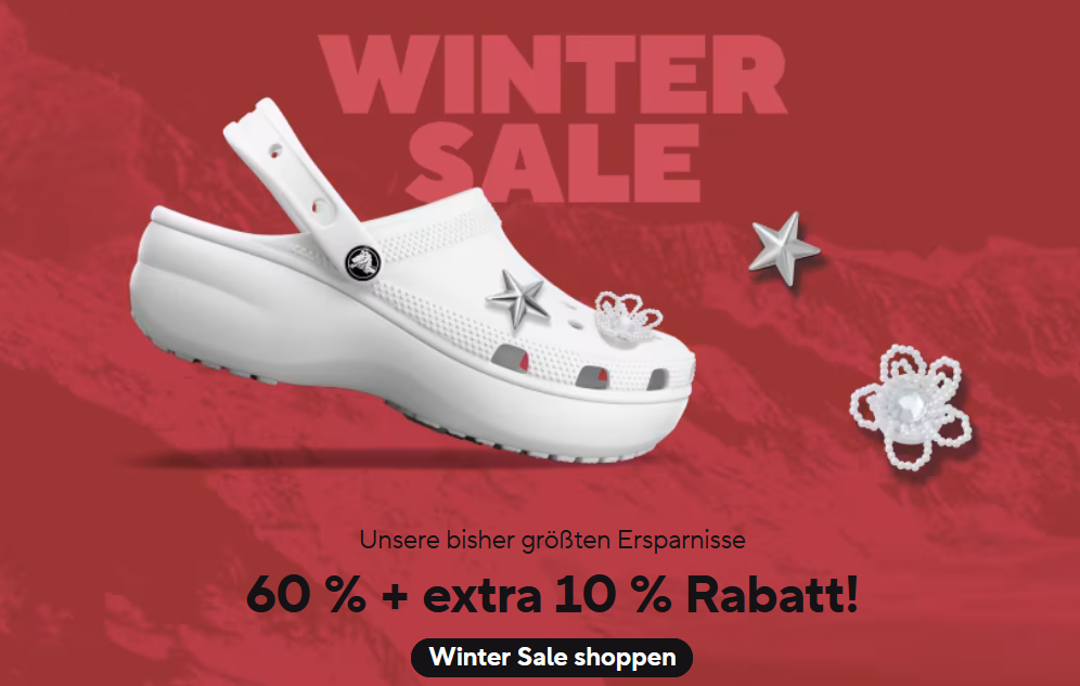 🥾👢Crocs Winter Sale bis 60% Rabatt + 10% extra Rabatt keine VSK ab 35€