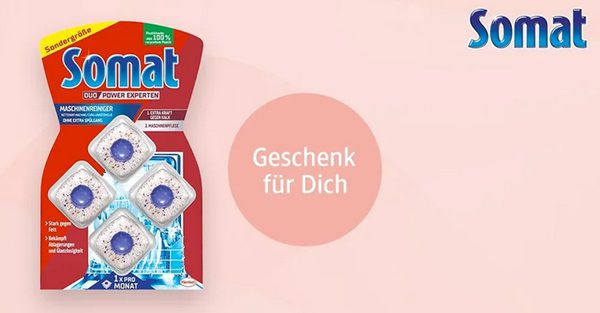 dm: 1x Somat Produkt kaufen & Somat Maschinenreiniger Tabs gratis dazu