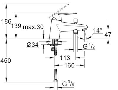 GROHE Eurodisc Cosmopolitan Einhebelmischer für 89,90€ (statt 219€)