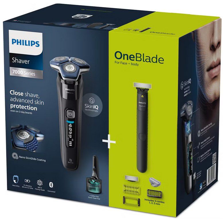 Philips S7886/78 Nass  & Trockenrasierer + OneBlade und Zubehör für 124,95€ (statt 150€)