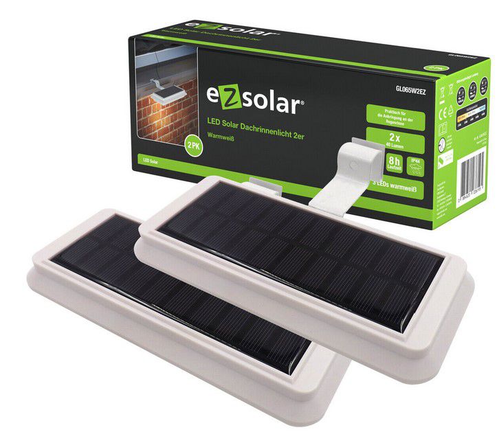 2 Dachrinnen Solarleuchten für 11,99€ (statt 16€)