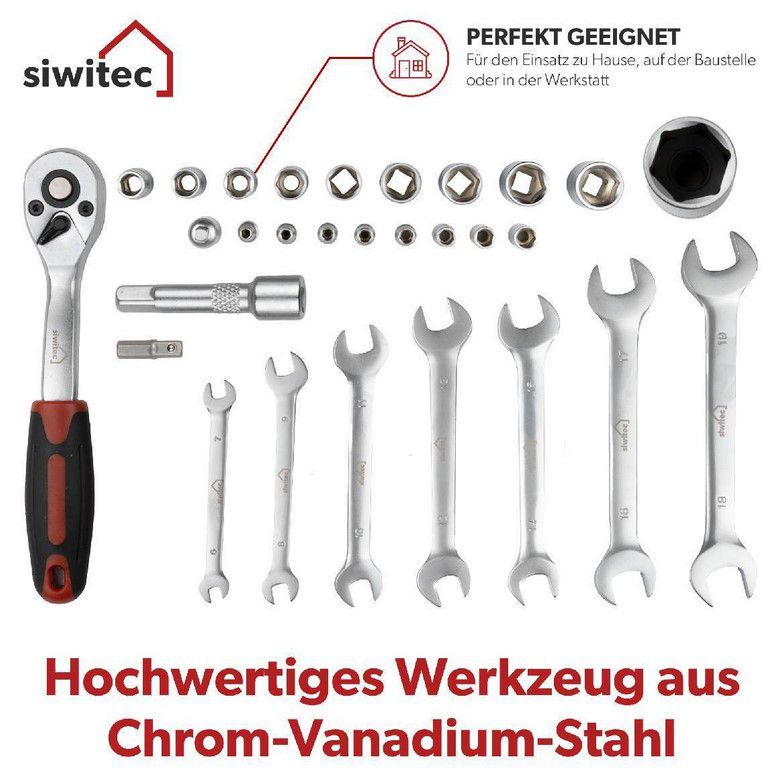 siwitec Werkzeugkoffer Set 95 teilig 🛠 für 59,90€ (statt 80€)