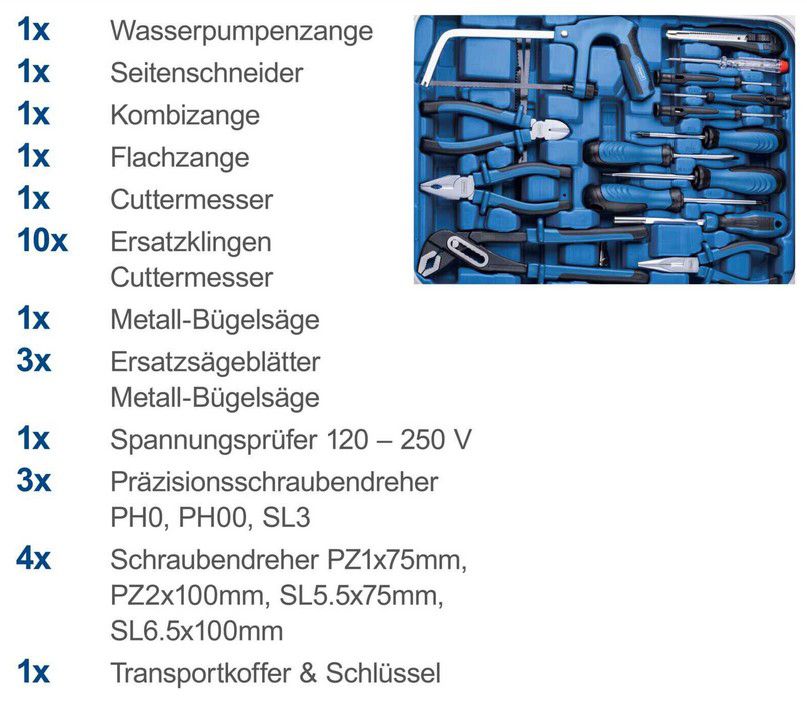 Scheppach TB173 Werkzeugkoffer 174 tlg für 79,90€ (statt 90€)