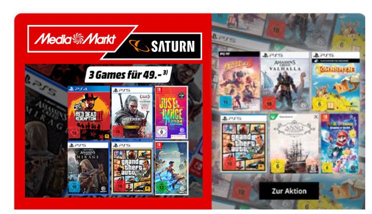 Media Markt & Amazon: 3 Games für 49€   PS5, PC, Switch und Xbox