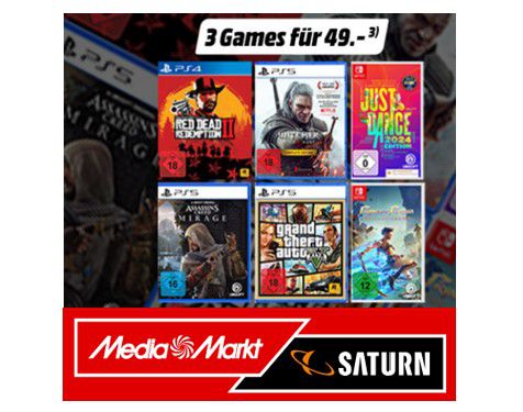 Media Markt & Amazon: 3 Games für 49€ – PS5, PC, Switch und Xbox