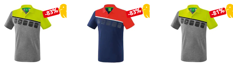 Erima 5 C Herren & Kids Funktions Polo Shirts für je 11,98€ (statt 18€)