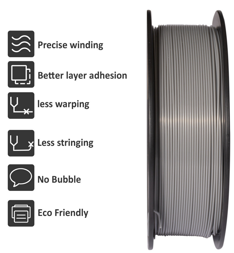 Geeetech PLA Filament Grau 1.75mm 1kg/Rolle für 8,15€ (statt 19€)