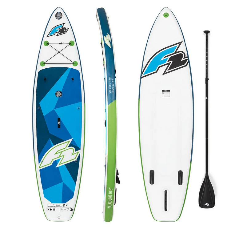 F2 Allround SUP-Board 10’6″ (320cm) max 150kg für 179€ (statt 299€)