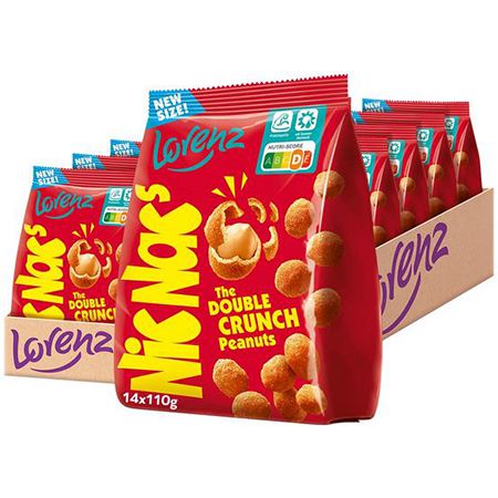 14x Lorenz Snack World NicNac’s Original, 110g ab 14,49€ (statt 28€)