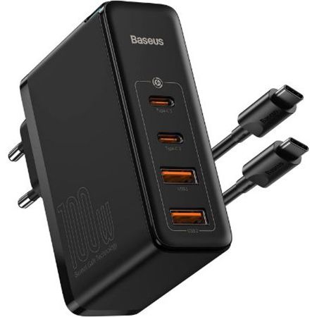 Baseus 4 Port USB C/A Ladegerät mit 100W, GaN II Tech für 39,99€ (statt 47€)