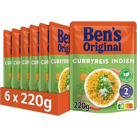 🍚 6er Pack Ben’s Original Express Curryreis, je 220g ab 8€ (statt 14€)