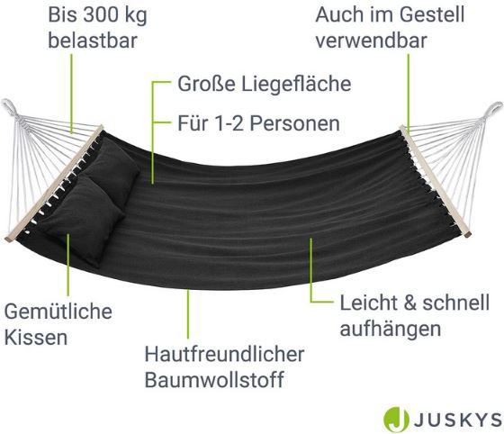 Juskys Caracas Outdoor Hängematte, 230x150 cm für 19,98€ (statt 40€)