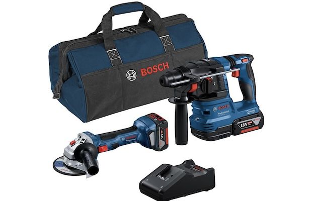 Bosch Kombi Set   Win­kel­schlei­fer + Ak­ku Bohr­ham­mer für 299,99€ (statt 348€)