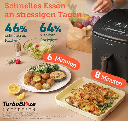 COSORI DC601 Heißluftherd TurbBlaze 6l für 129,99€ (statt 170€)