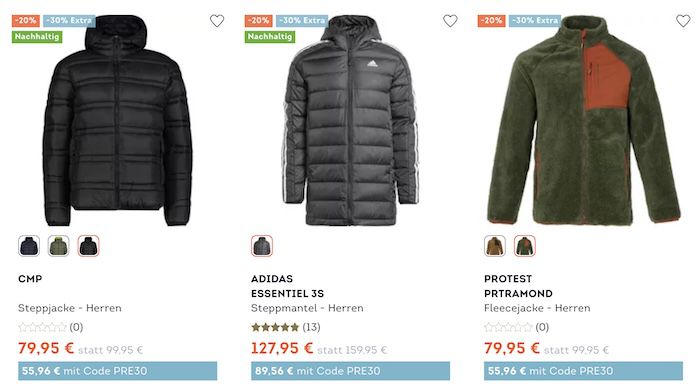 🧥 30% Rabatt auf Winterjacken bei Sportscheck   The North Face, ellesse, Nike uvm.