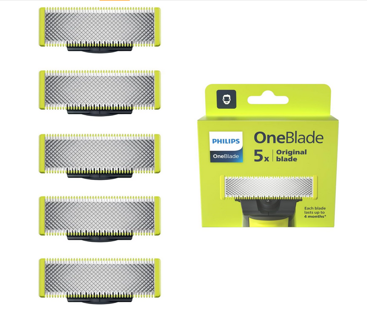 5 Philips Philips OneBlade QP240/50 Ersatzklingen für 33,24€ (statt 42€)