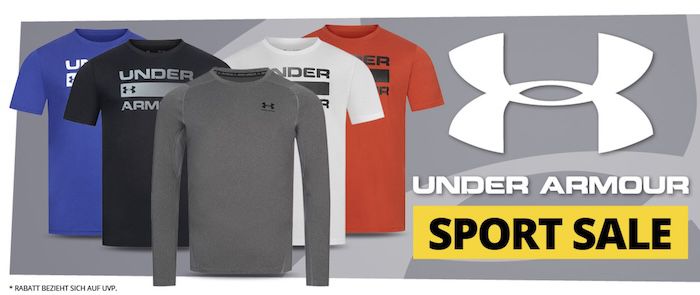 SportSpar: Under Armour Sport Sale ab 9,99€ + 5€ Gutschein