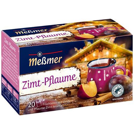 🍵 4 x 20er Pack Meßmer Zimt Pflaume Früchtetee ab 8,46€ (statt 12€)