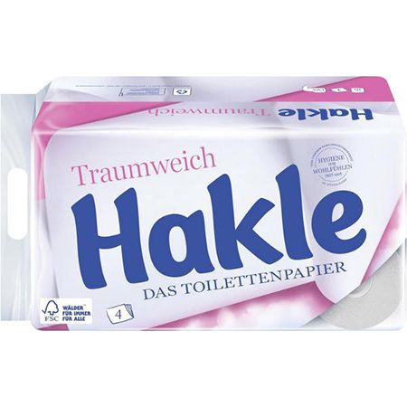 🧻 16er Pack Hakle Traumweich Toilettenpapier, 4-lagig ab 7,58€ (statt 10€)