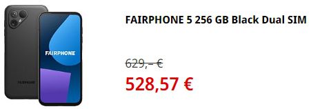 Fairphone 5 mit 256GB für 528,57€ (statt 579€)   Updates bis 2031!