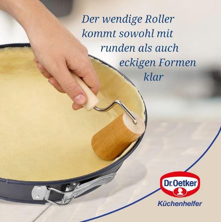 Dr. Oetker Holz Teigroller, 18 x 7 cm für 6,79€ (statt 12€)