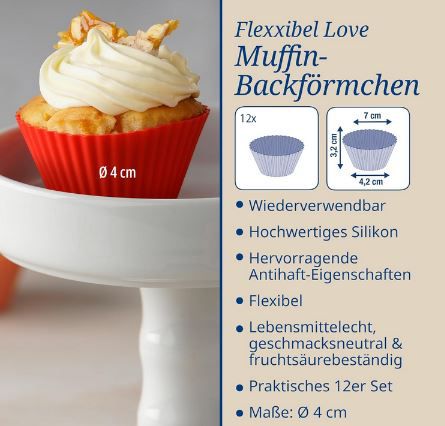 12er Set Dr. Oetker Silikon Muffinförmchen für 9,99€ (statt 16€)