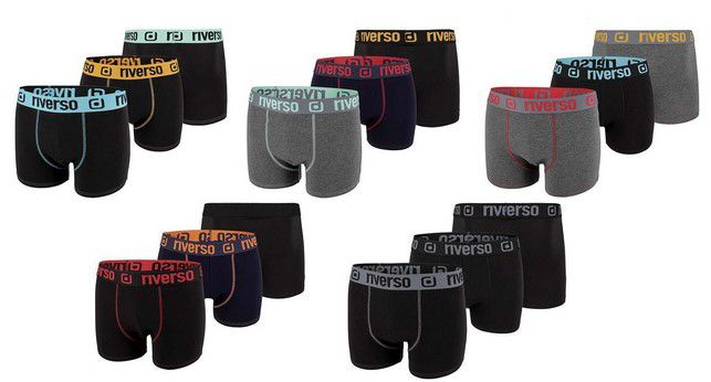 riverso RIVJonny Herren Boxershorts 6er Pack für 19,16€ (statt 28€)