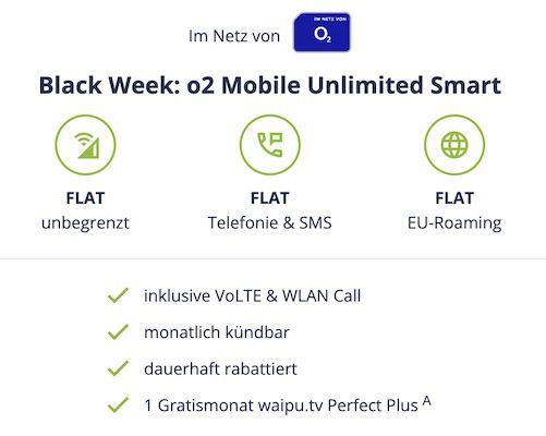 o2 Allnet Flat mit unlimited LTE für 19,99€ mtl.   Monatlich kündbar!