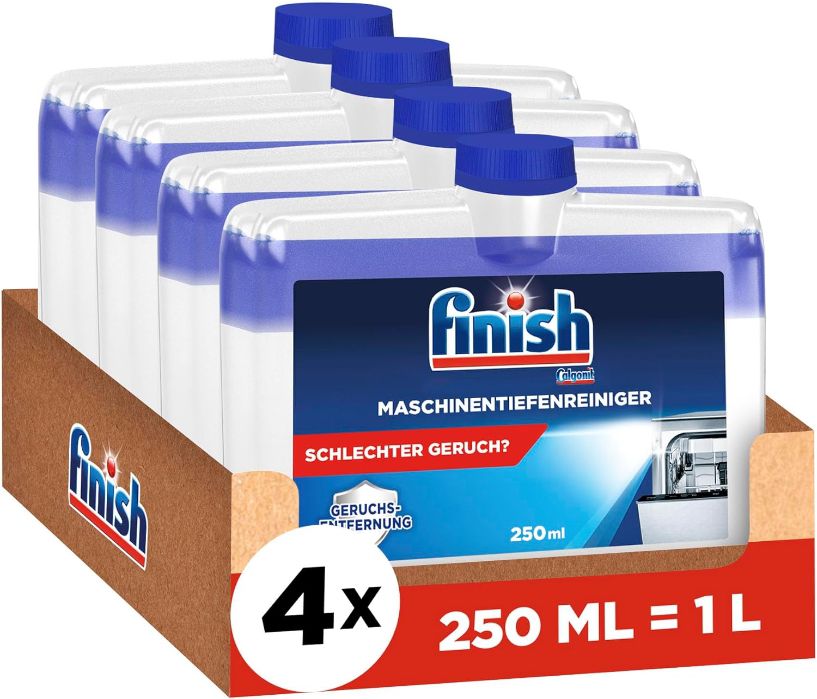 4 x Finish Maschinentiefenreiniger gegen Kalk und Fett für 5,74€ (statt 10€)