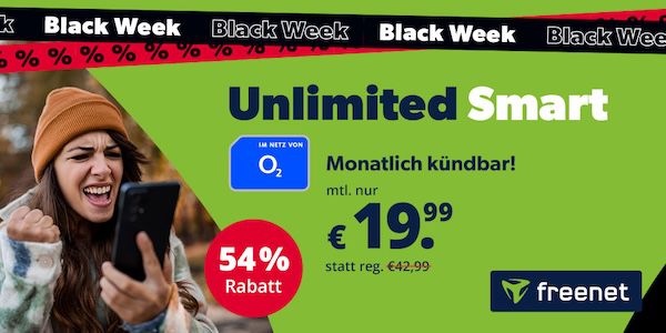 o2 Allnet Flat mit unlimited LTE für 19,99€ mtl.   Monatlich kündbar!