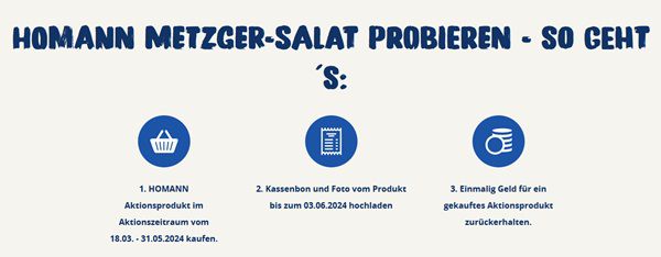 Verlängerung! Homann Metzger Salat gratis ausprobieren