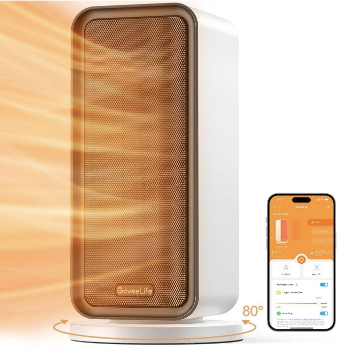 GoveeLife elektr. 1500W Heizlüfter mit App Anbindung für 36,99€ (statt 50€)