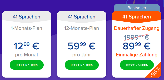 Mondly Premium Lifetime mit 41 Sprachen für 89,99€