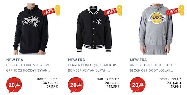 Picksport Festpreis Sale je 20€   z.B. New Era Bomberjacke (statt 35€)