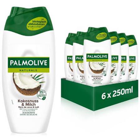 6er Pack Palmolive Naturals Kokosnuss & Milch, 250ml ab 5,34€ (statt 12€)
