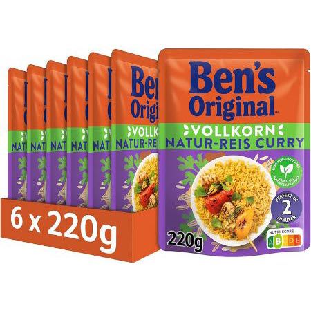 6er Pack Ben’s Original Express-Reis Naturreis Curry, je 220g ab 7€ (statt 14€)