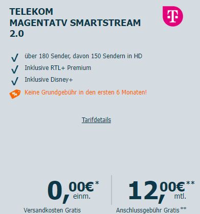 📺 MagentaTV mit RTL+, Netflix, Disney+ für eff. 6,50€ mtl. dank Cashback