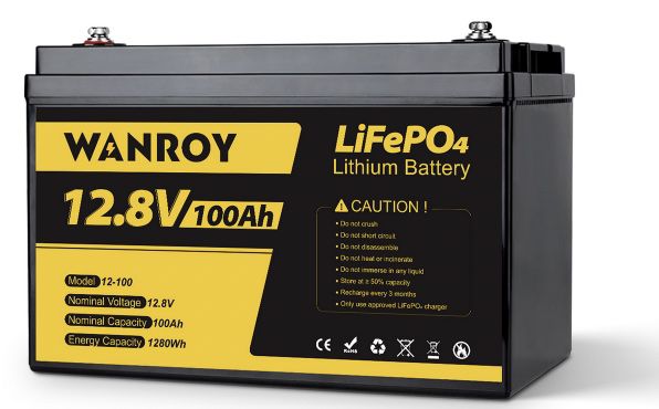 2x Wanroy LiFePO4 12,8V 100Ah Akku für 350€ (statt 500€)