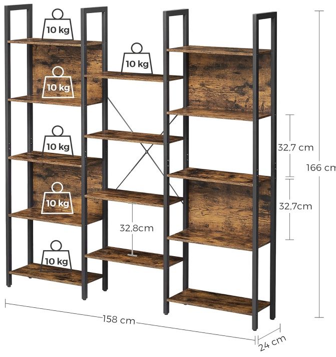 VASAGLE Standregal mit 14 Ablagen & Metallrahmen für 69,99€ (statt 84€)