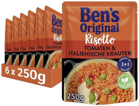 6er Pack Bens Original Express Risotto Tomate & italienische Kräuter ab 7,86€ (statt 17€)