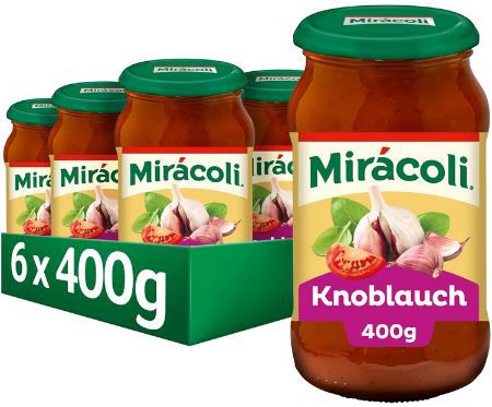 6er Pack Miracoli Pasta Sauce Knoblauch, je 400g ab 9,97€ (statt 14€)