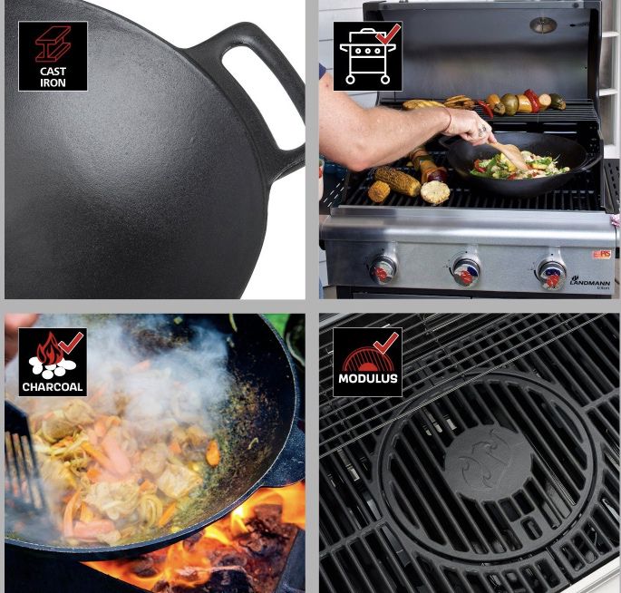 Landmann Grillwok aus Gusseisen für 27,40€ (statt 45€)