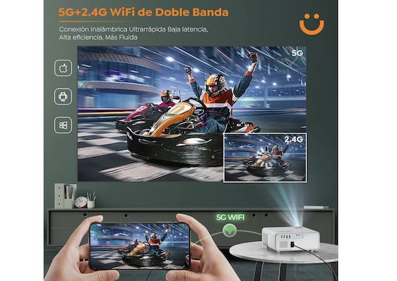 YABER Full HD 1080P Beamer mit 5G & WiFi für 99,99€ (statt 252€)